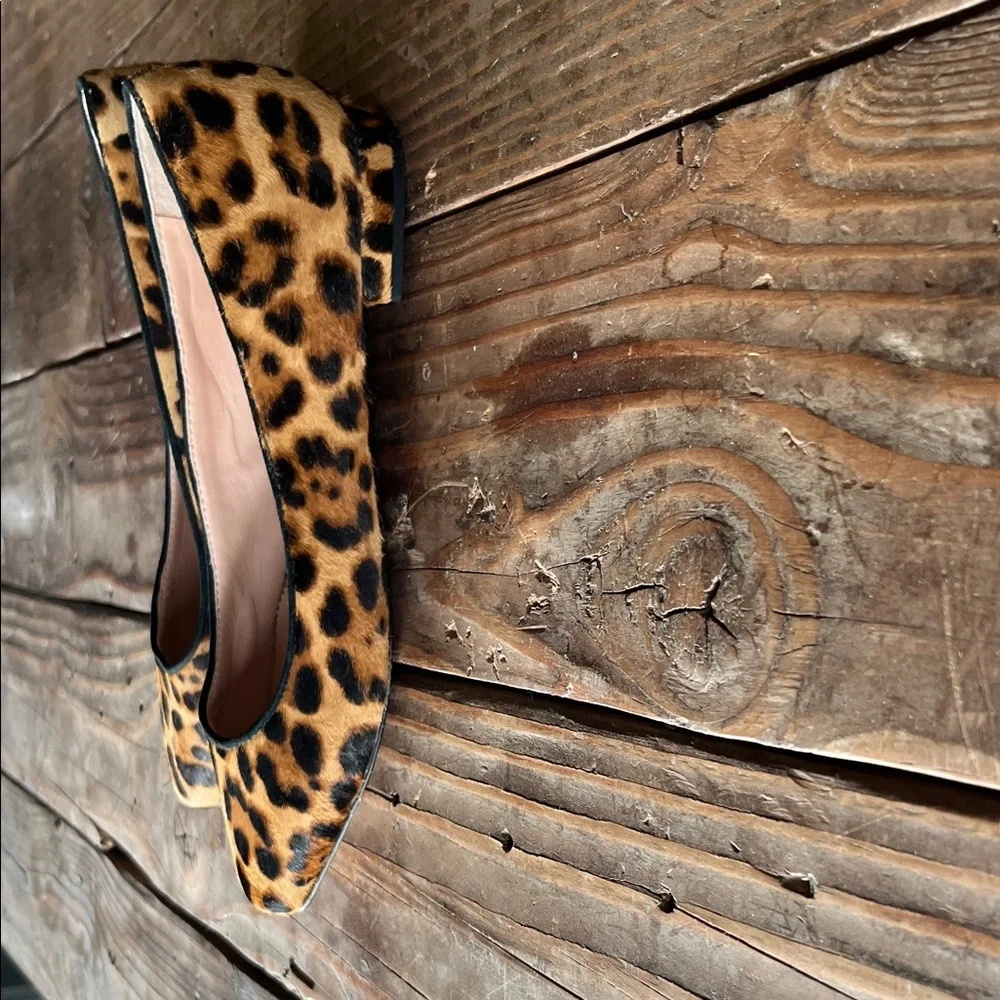 New!! J.Crew Carolyn skimmer flats in leopard calf hair. Women’s size 9 - Picture 3 of 4